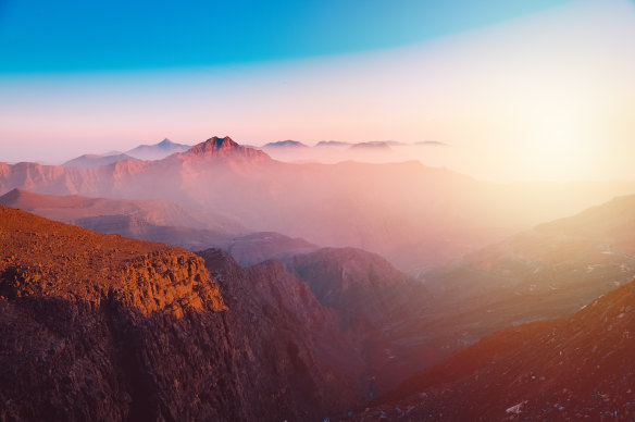 A view of the majestic Jebel Jais mountain in Ras Al Khaimah.